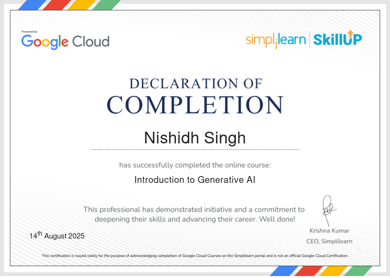 certificate:  GenAI - Certification